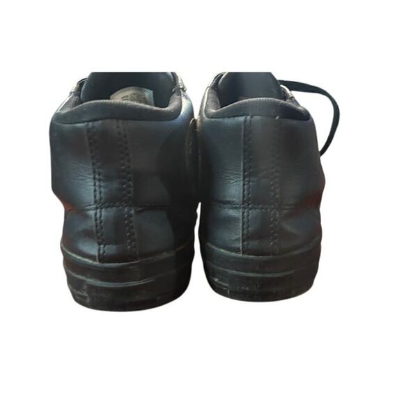 Converse Black Sneakers faux leather high tops unisex men's 11.5 women's 13.5 - Picture 6 of 9